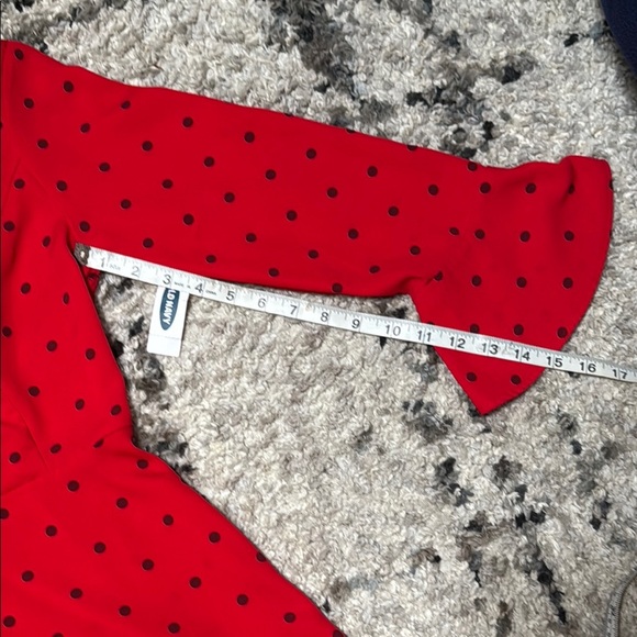 Old Navy Red Ribbed A-line Dress with Bell Sleeves - Picture 5 of 10